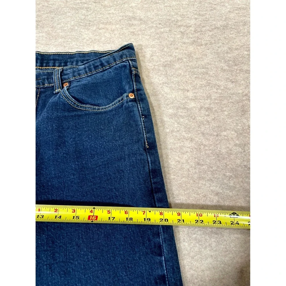 Levi's 550 Jeans Men 34x36 Blue Denim Cotton Stretch High‎ Rise Straight Leg